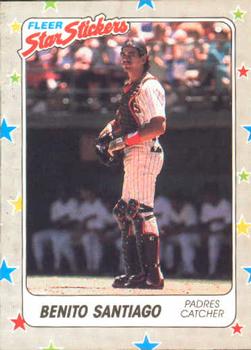 1988 Fleer Sticker Baseball Cards        125     Benito Santiago
